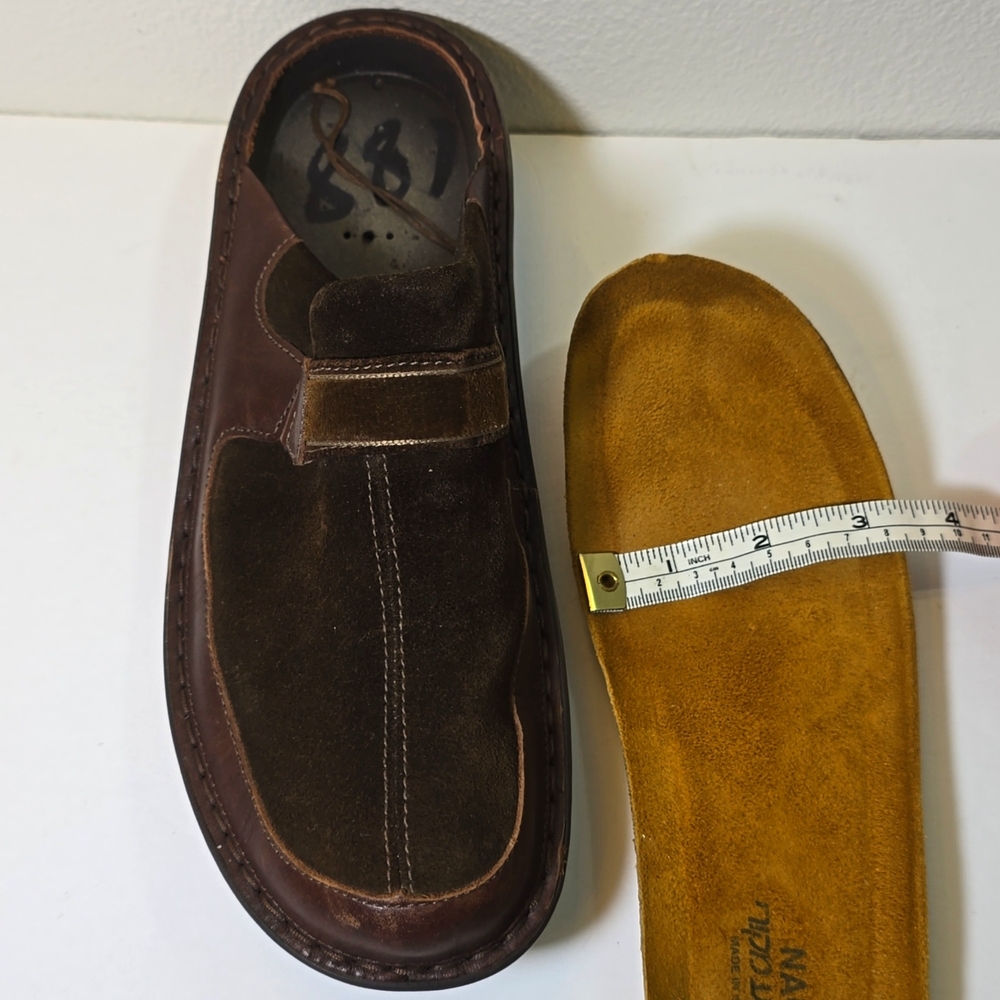 NAOT Fiord walking Clog leather suede comfort slip-on padded insoles 39